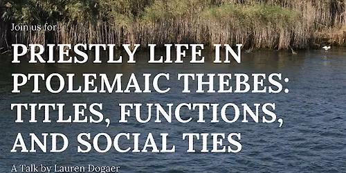 Priestly Life in Ptolemaic Thebes: Titles, Functions, and Social Ties