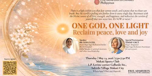FREE Onsite Program: One God, One Light (Reclaim peace, love and joy)