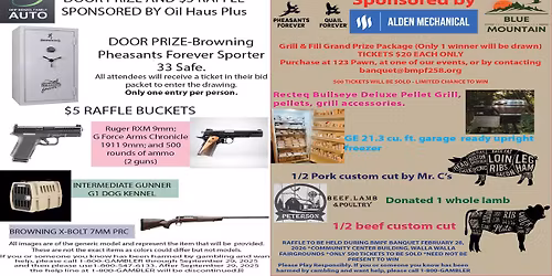 Blue Mountain Pheasants Forever 35th Annual Fundraising Banquet