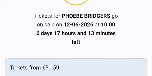 Phoebe Bridgers Amsterdam Tickets