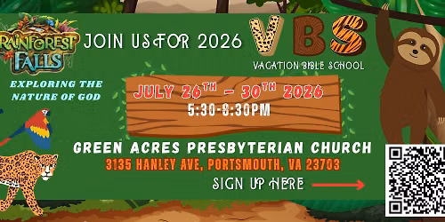 Rainforest Falls Vacation Bible School 2026