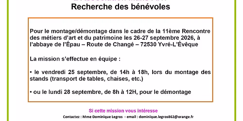 Rencontre des métiers d'art et du patrimoine — Abbaye Royale de l'Epau