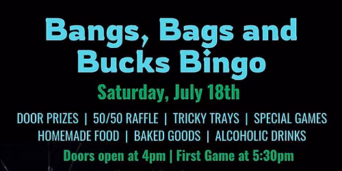 Bangs, Bags and Bucks Bingo