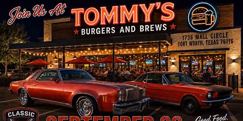 Cruise in at Tommy's Burgers & Brews.