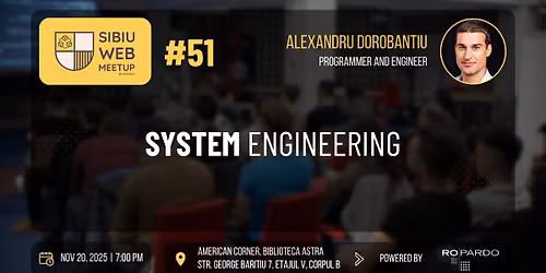 Sibiu Web Meetup #51 - System Engineering