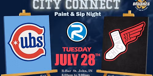 City Connect Cubs\/Sox Paint & Sip Night at R-Bar St. John