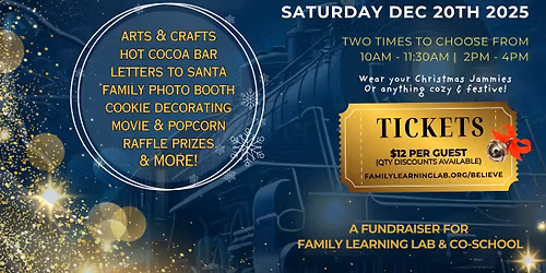 $9 Sale! Polar Express Family Pajama Party 10am or 2pm