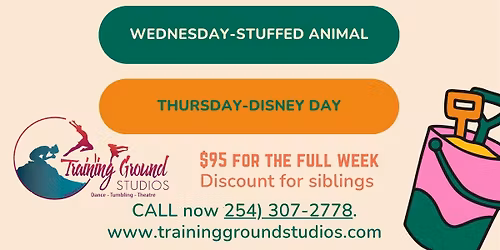 July Elementary Summer Dance Camps (Ages 5-8)