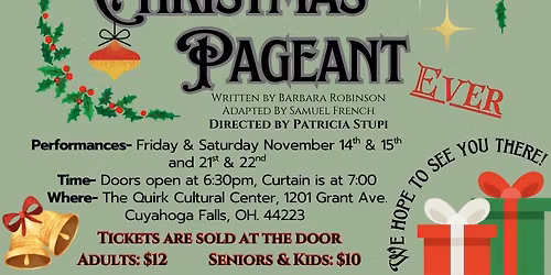 ANTIC\u2019s The Best Christmas Pageant Ever Closing Night!