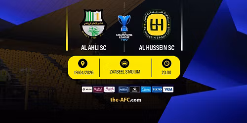 Al Ahli SC (QAT) vs Al Hussein SC (JOR) - AFC CL 2 Quarter Finals
