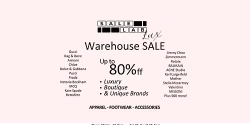 Sale Lab Lux Warehouse Sale Brookvale - Up to 80% OFF