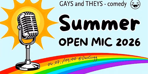 Summer OPEN MIC in English - Gays and Theys Comedy