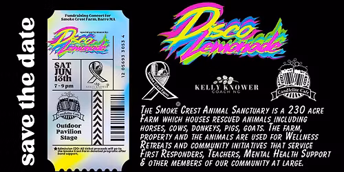 \ud83c\udfb6\ud83d\udc3e DISCO LEMONADE LIVE MUSIC FOR A GREAT CAUSE \u2014 JUNE 13TH! \ud83d\udc3e\ud83c\udfb6  