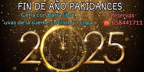 FIN DE A\u00d1O PAKIDANCES EN SARAU CON CENA, BARRA LIBRE, COPA, CONCIERTO Y SESI\u00d3N DISCO
