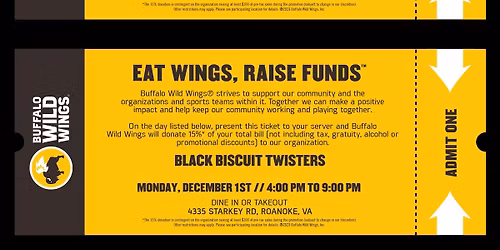Twisters Wish Cup Fundraiser
