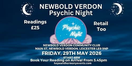 Psychic Night Newbold Verdon Community Club