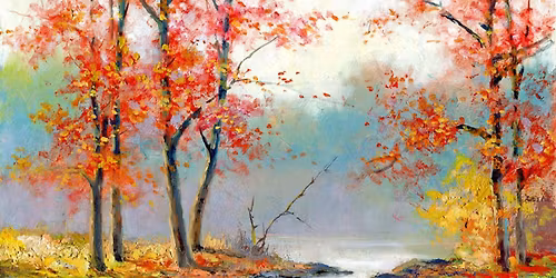 Acrylic Art Class Fall Landscape