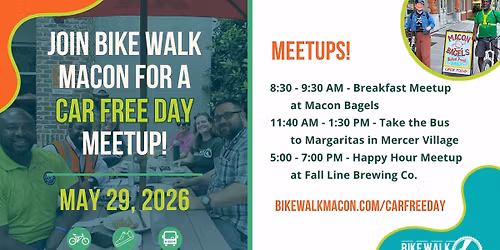 Macon Car Free Day Meetups 