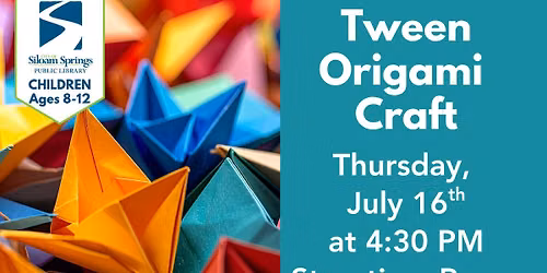 Tween Origami Craft (Ages 8-12)