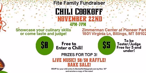 Chili Cookoff! Who Makes The Best Chili In Billings!? Free to enter!