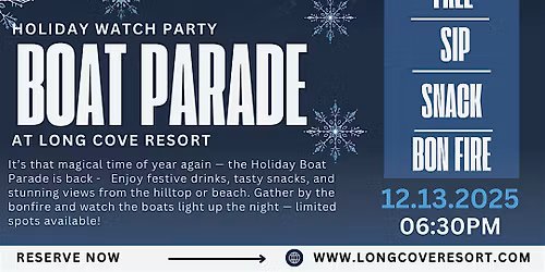Long Cove Resort\u2019s Holiday Boat Parade Watch Party!