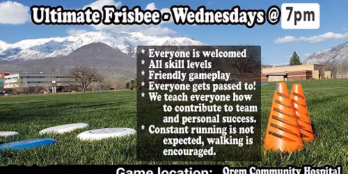 Ultimate Frisbee - Open to all skill levels **& Walking!**