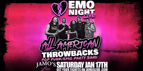 EMO Night LIVE at All American Throwback at Jamo's Live