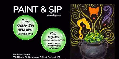 Hocus Pocus Inspired Paint & Sip - ONLY 4 SPOTS LEFT!