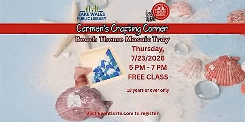 Carmen's Crafting Corner - Beach Theme Mosaic Tray