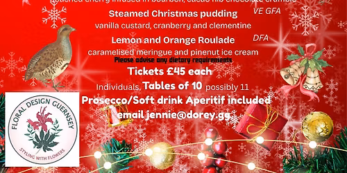 Floral Demonstration by Nick Grounds with Christmas Dinner