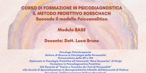 Corso sul Metodo Proiettivo Rorschach - Modulo BASE