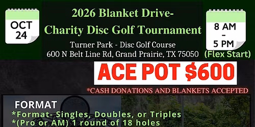 Charity Disc Golf Tournament 2026-Blanket Drive