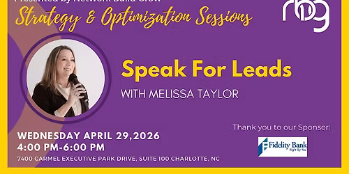 SOS: Speak For Leads with Melissa Taylor