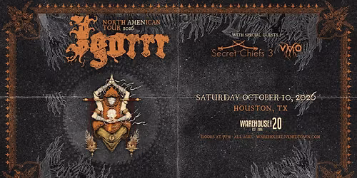 IGORR at Warehouse Live Midtown Saturday October 10, 2026