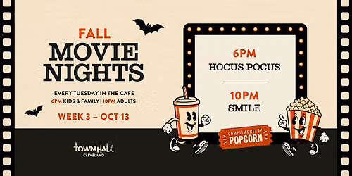 FALL MOVIE NIGHTS AT TOWNHALL OHIO CITY!  KIDS SHOW: HOCUS POCUS