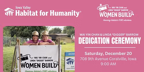 Wai Yin Chan and Linda "Digger" Barrow Women Dedication Ceremony