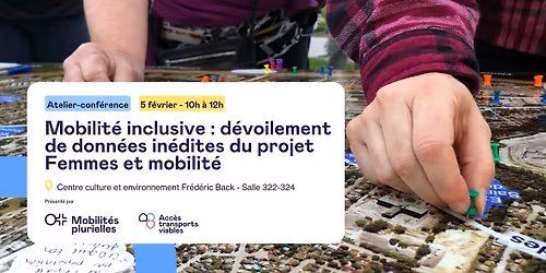[Atelier-conf\u00e9rence] D\u00e9voilement de donn\u00e9es in\u00e9dites du projet Femmes et mobilit\u00e9