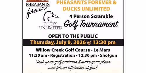 Plymouth County Pheasants Forever/Ducks Unlimited Golf Tournament