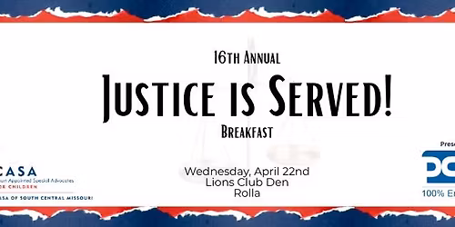 16th Annual Justice IS Served! Breakfast