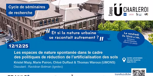 Les espaces de nature spontan\u00e9e dans le cadre des politiques de r\u00e9duction de l\u2019artificialisation...