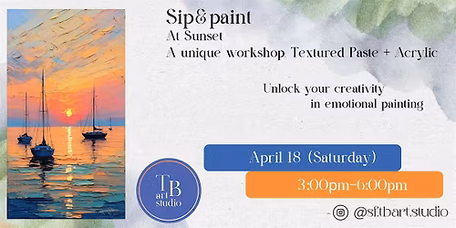 A unique Sip & Paint workshop: Textured Paste + Acrylic