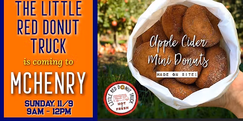Apple Cider Donut Truck coming to MCHENRY!