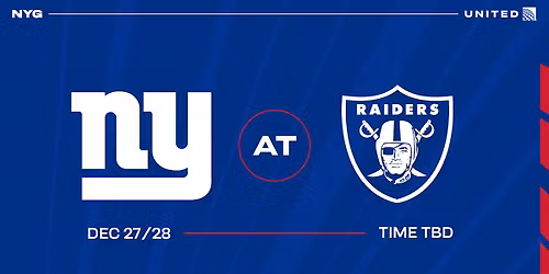 Las Vegas Raiders vs. New York Giants (Date: TBD)
