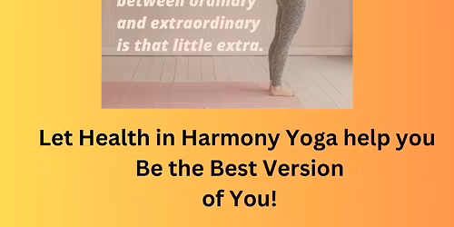 Weekly yoga class for all abilities. 