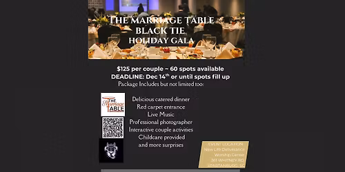 \u201cThe Marriage Table\u201d Black Tie Holiday Gala