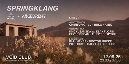 SpringKlang - KlangKnospe x Abgedreht - VOID Club & Hall Berlin