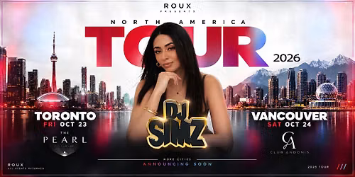 DJ SIMZ IN VANCOUVER | SAT OCT 24 @ ANDONIS | ROUX