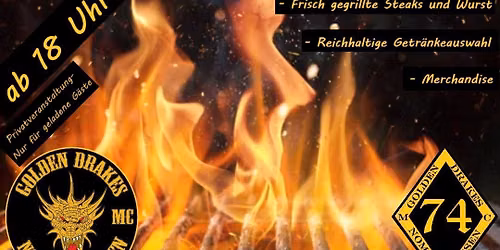 Abgrillen bei den GOLDEN DRAKES MC NOMADS HESSEN, Sa.24.10.2026