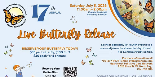 \ud83e\udd8b17th Annual Live Butterfly Release! \ud83e\udd8b