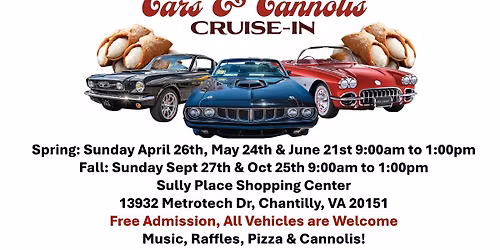 Cars & Cannolis Cruise In